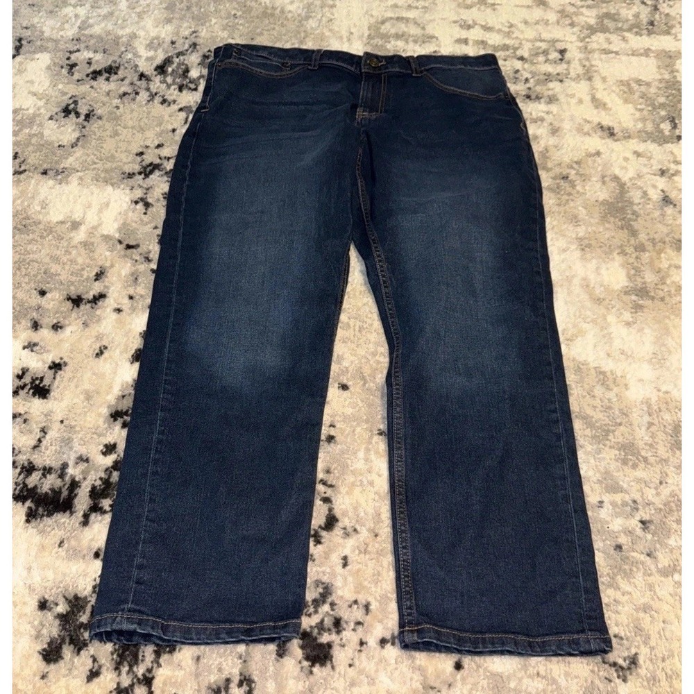 IZOD Saltwater Jeans Mens Sz 36 X 29 Straight 5-Pocket Stretch‎ Flex Denim Blue